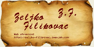 Željko Filipovac vizit kartica